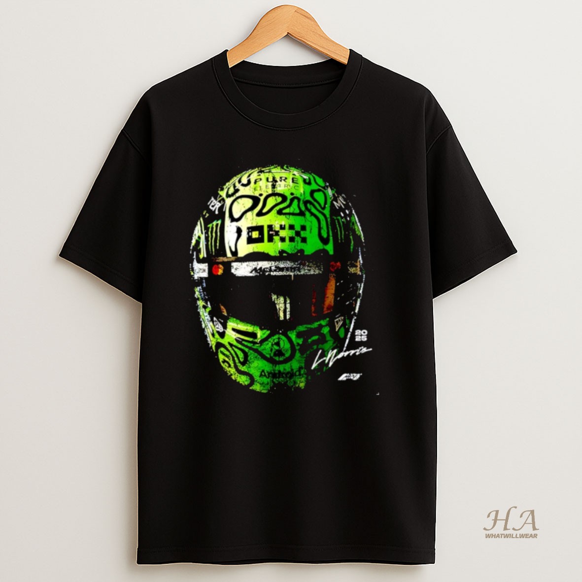Official Lando Norris 2025 World Drivers Champion Big Face Christmas T Shirt