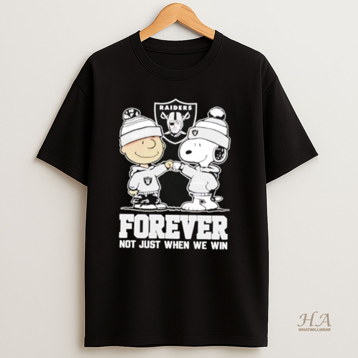 Official Las Vegas Raiders Charlie Brown And Snoopy Forever Not Just When We Win T Shirt