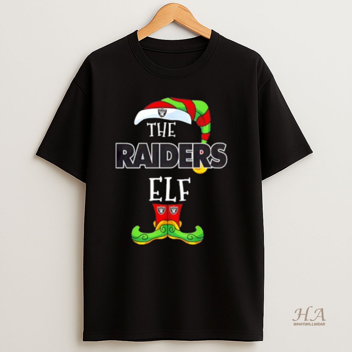 Official Las Vegas Raiders Christmas Elf T Shirt