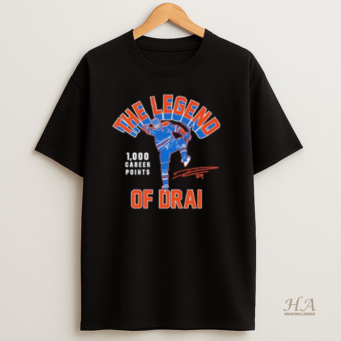 Official Leon Draisaitl Edmonton Oilers The Legend Of Drai 1000 Points T Shirt