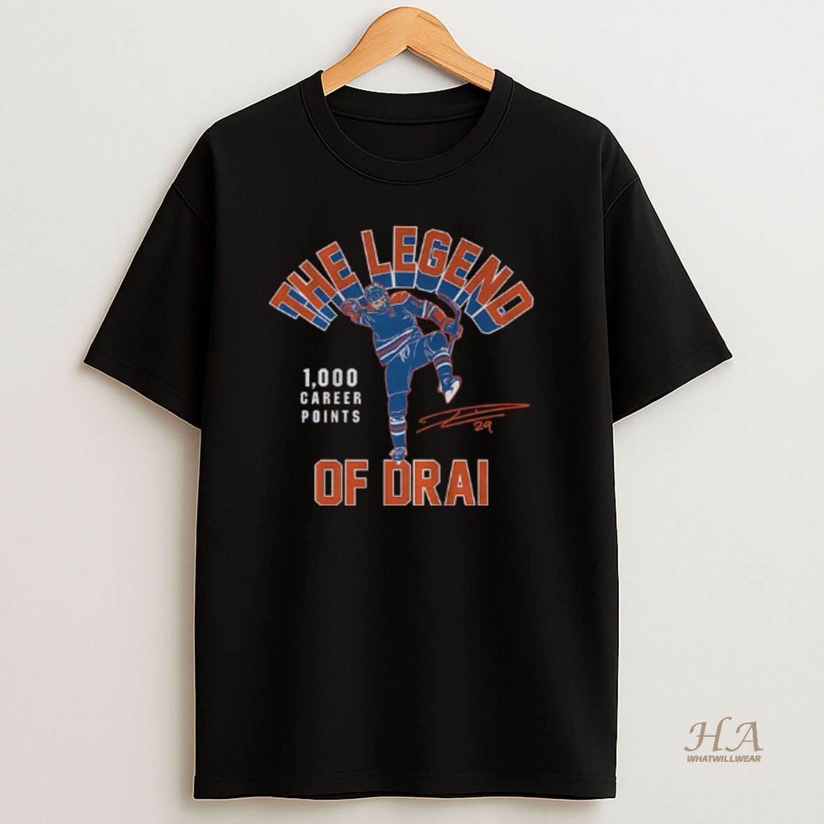 Official Leon Draisaitl The Legend Of Drai 1000 Career Points Signature T Shirt