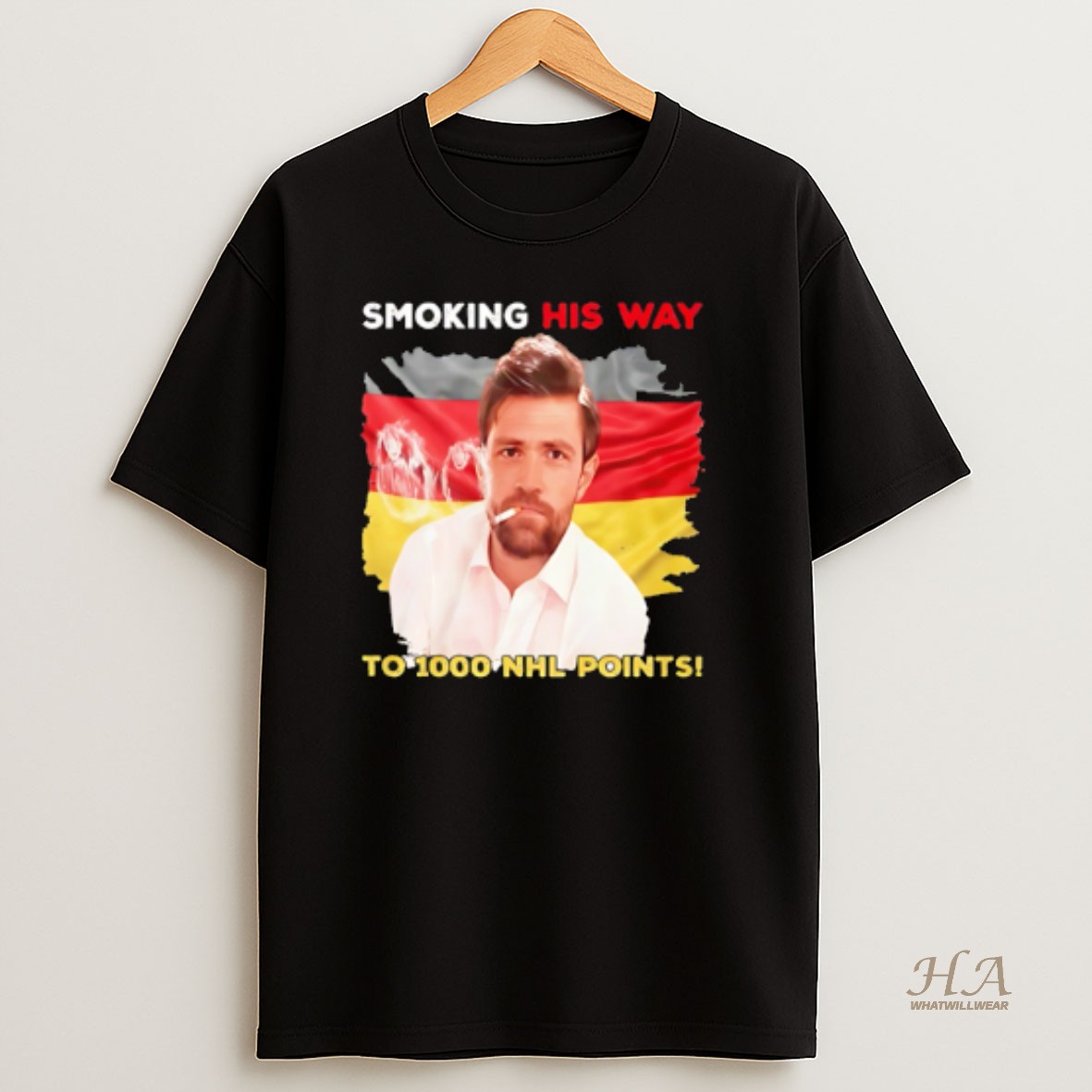 Official Leon Draisaitl Smocking His Way To 1000 Points T Shirt