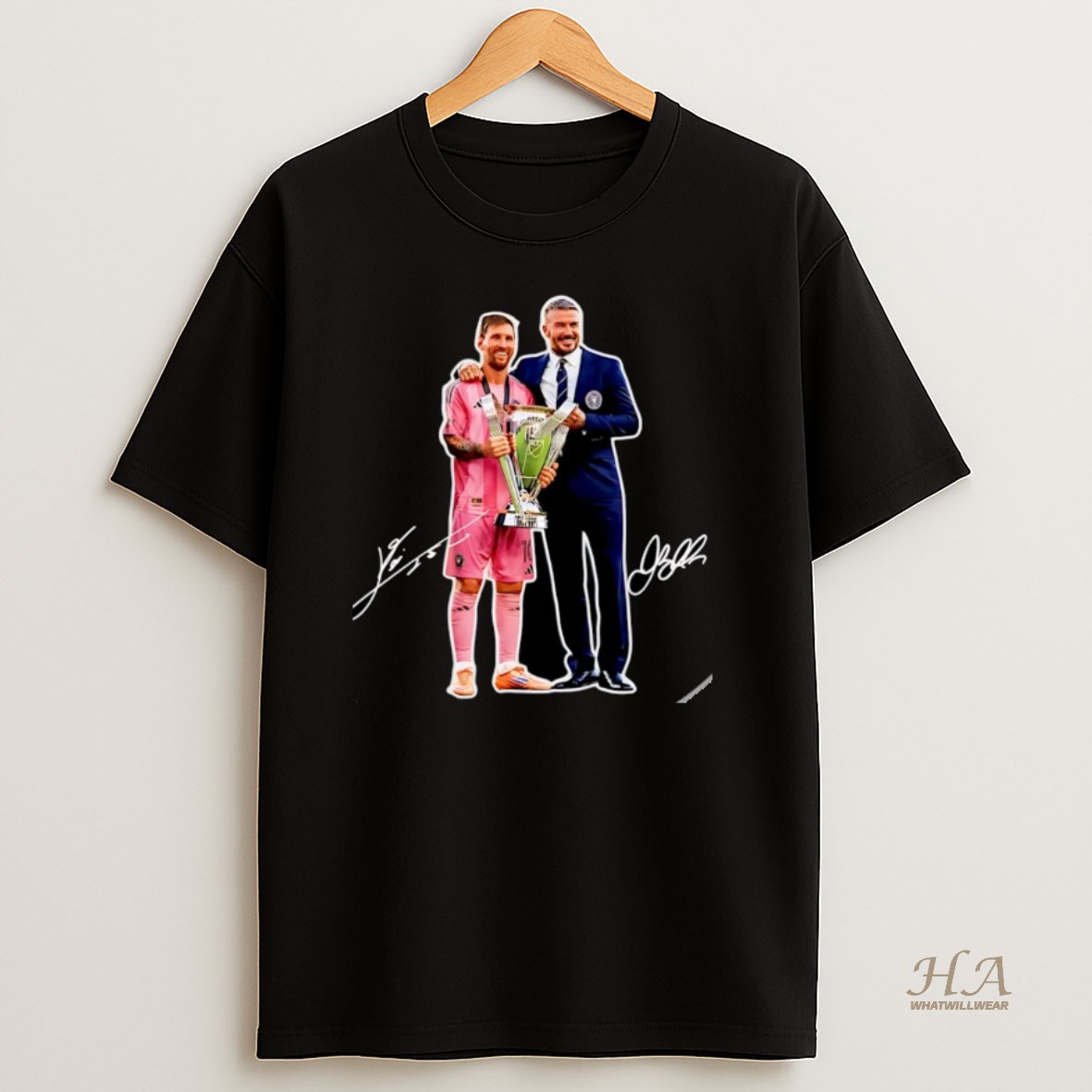 Official Lionel Messi And David Beckham Miami Cf 2025 Mls Cup Champions Signature Christmas T Shirt