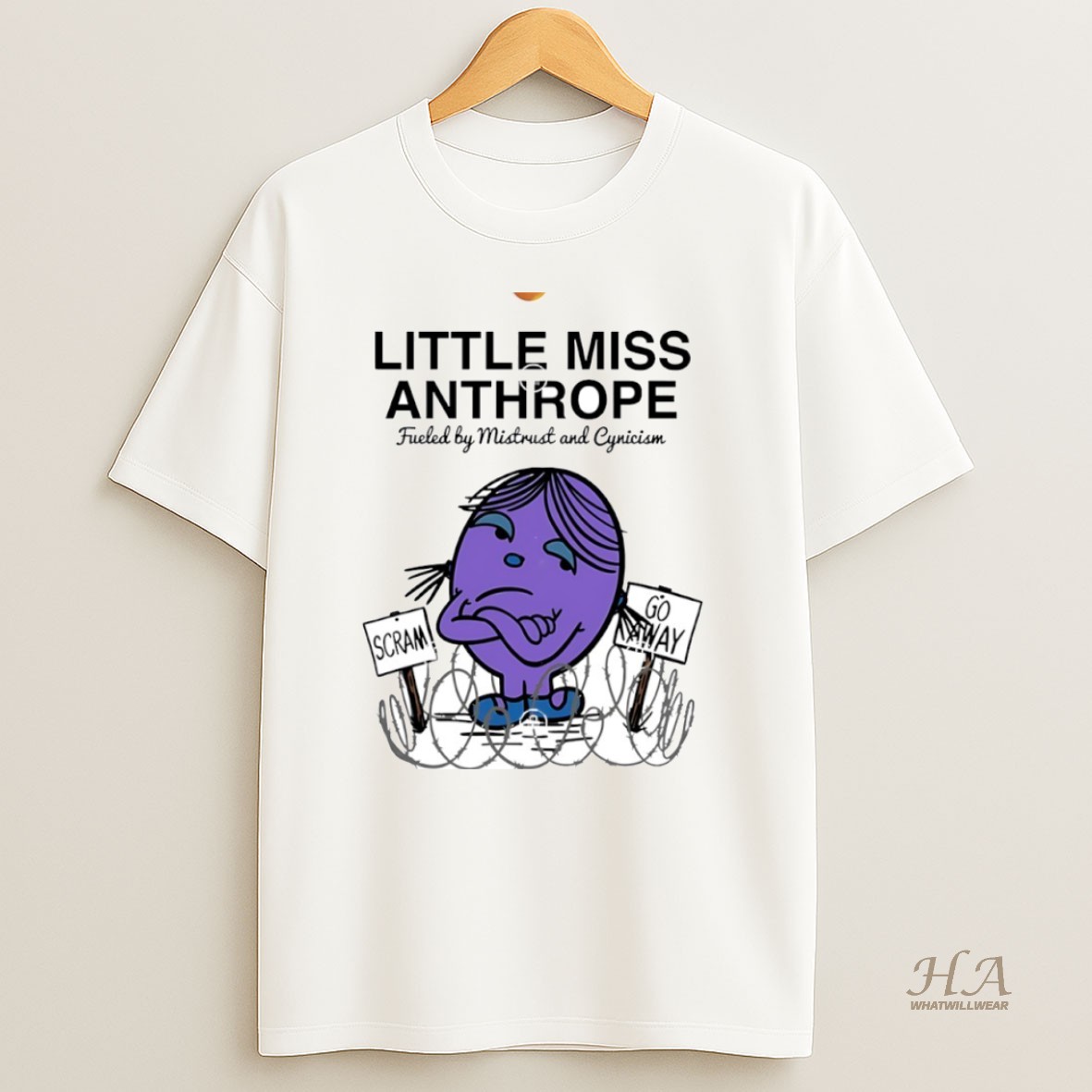 Official Little Miss Anthrope Fueled By Mistrust And Cynicism Circle Shirt