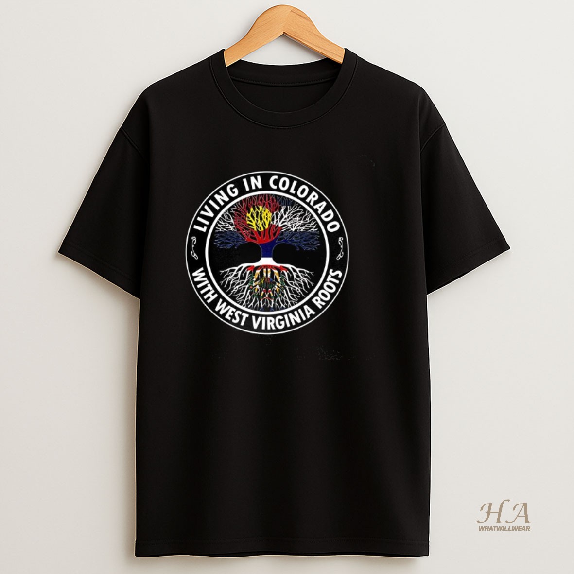 Official Living In Colorado With West Virginia Roots Shirt