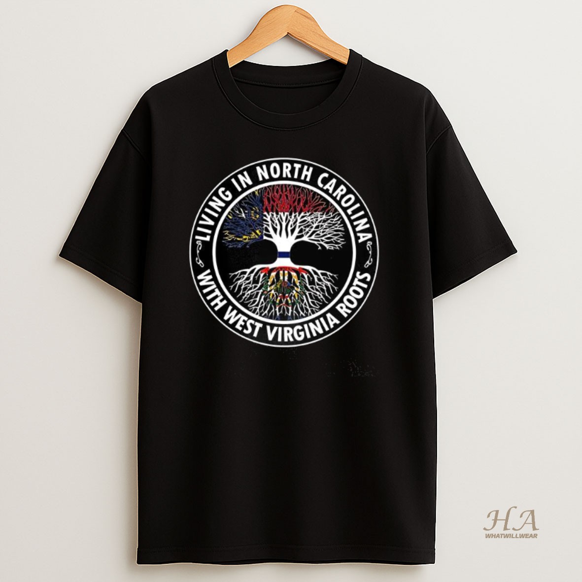 Official Living In North Carolina With West Virginia Roots Shirt