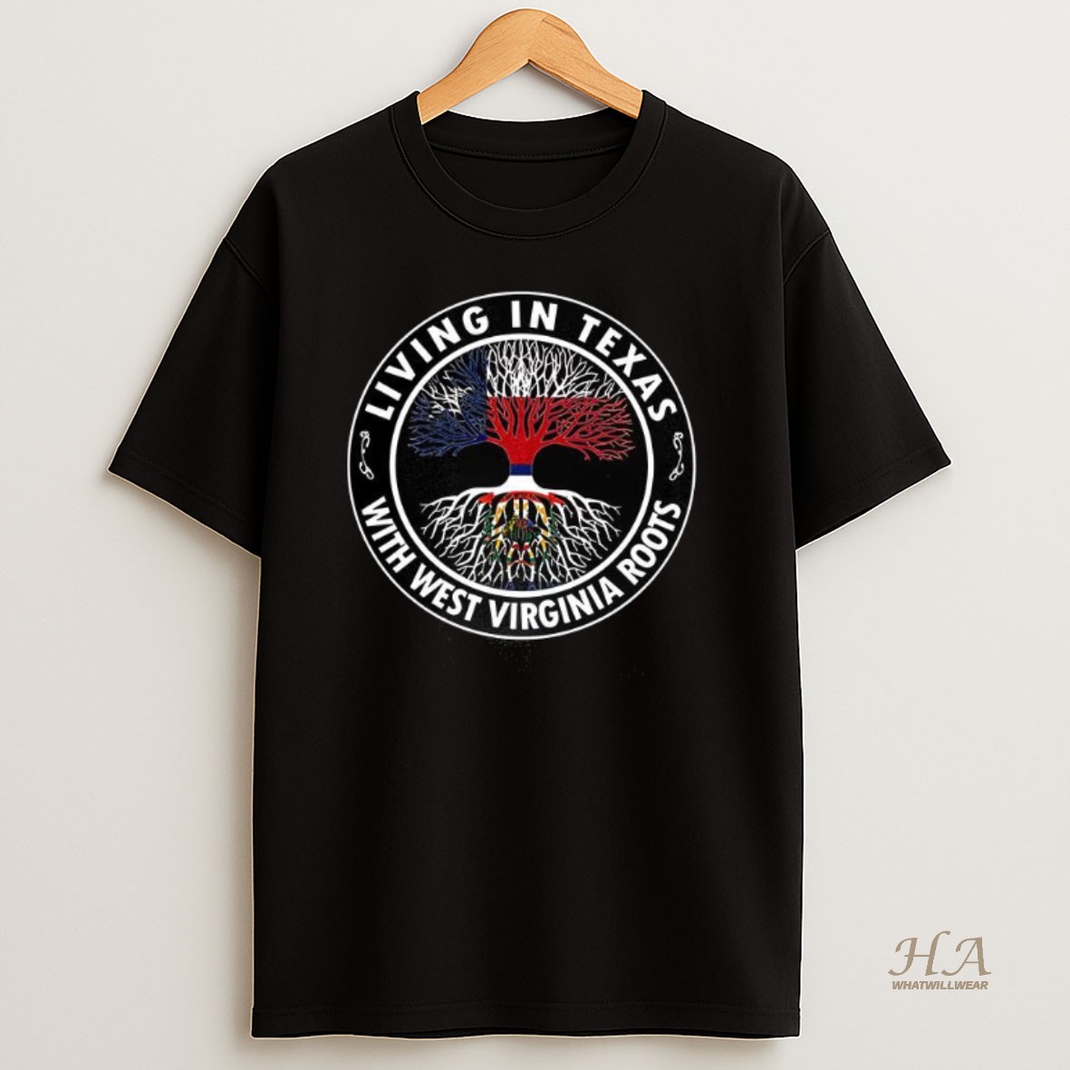 Official Living In Texas With West Virginia Roots Shirt