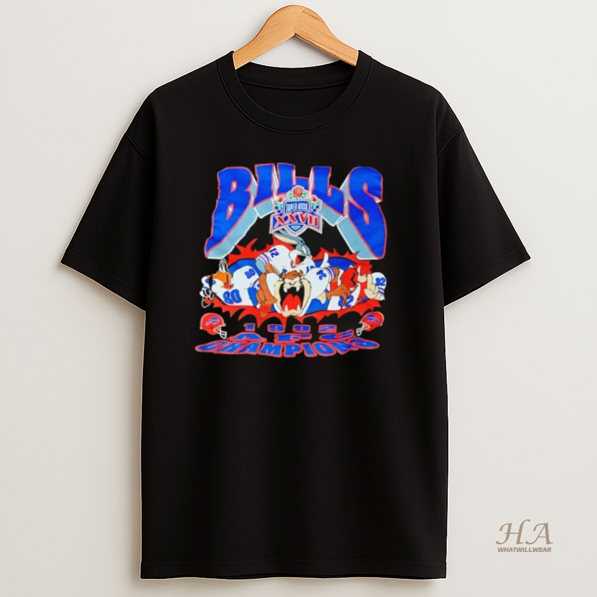 Official Looney Tunes Champions Buffalo Bills Nfl Football T Shirt