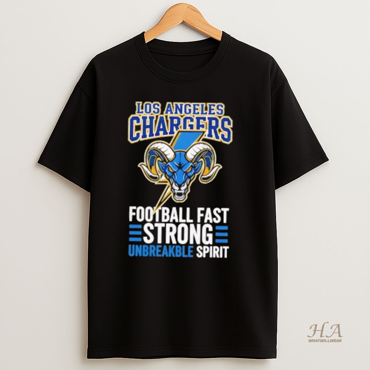 Official Los Angeles Chargers Football Fast Strong Unbreakable Spirit T Shirt