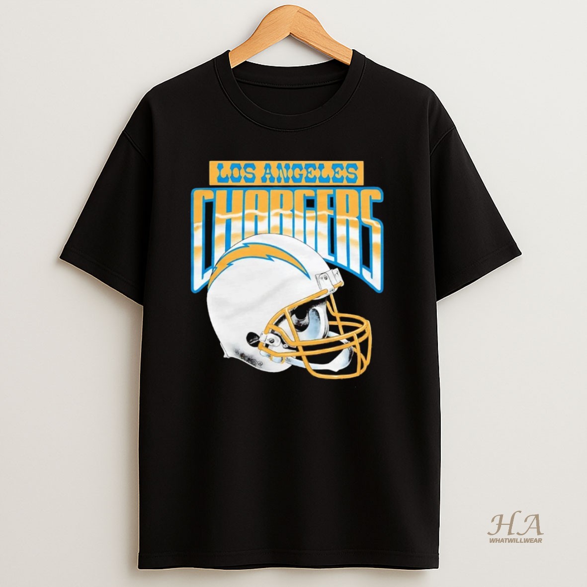 Official Los Angeles Chargers Gradient Helmet Shirt