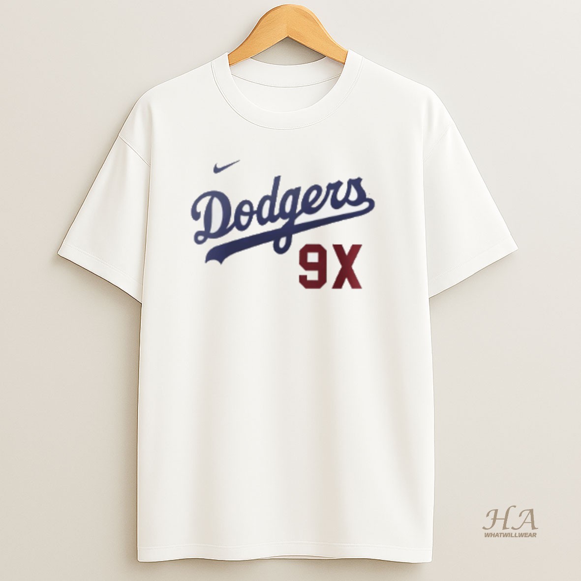 Official Los Angeles Dodgers Nike 9x Champs T Shirt