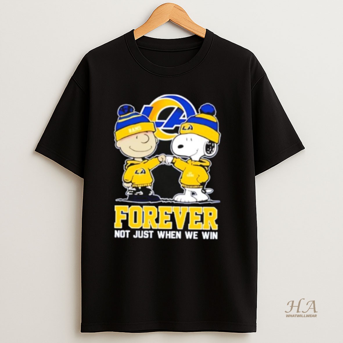 Official Los Angeles Rams Charlie Brown And Snoopy Forever Not Just When We Win T Shirt
