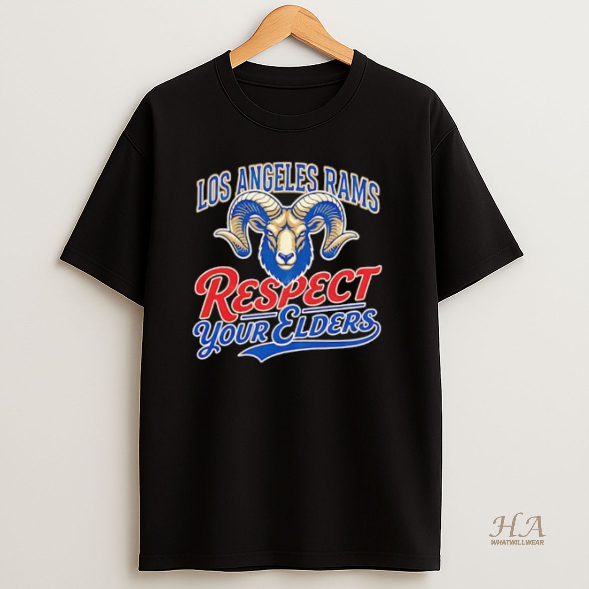Official Los Angeles Rams Respect Your Elders T Shirt