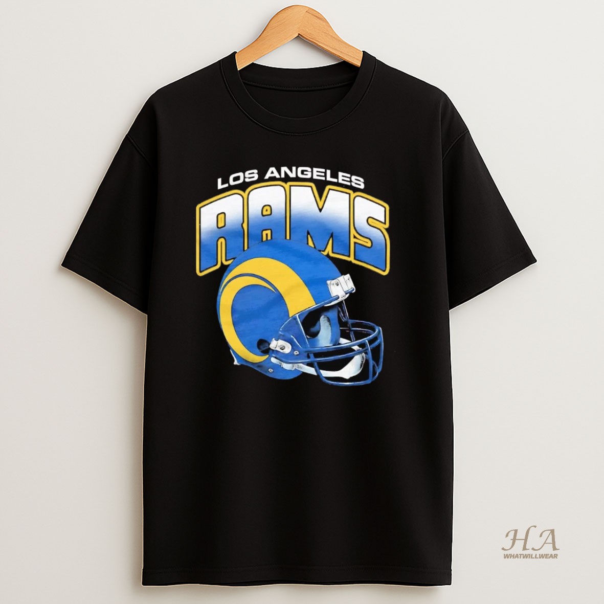 Official Los Angeles Rams Gradient Helmet Shirt