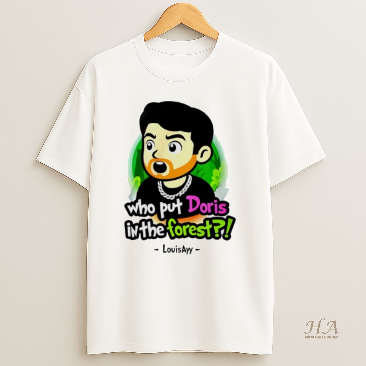Official Louisayy Who Put Doris In The Forest Cartoon T Shirt