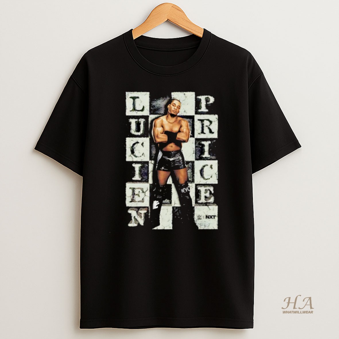 Official Lucien Price Checkerboard Vintage Christmas T Shirt