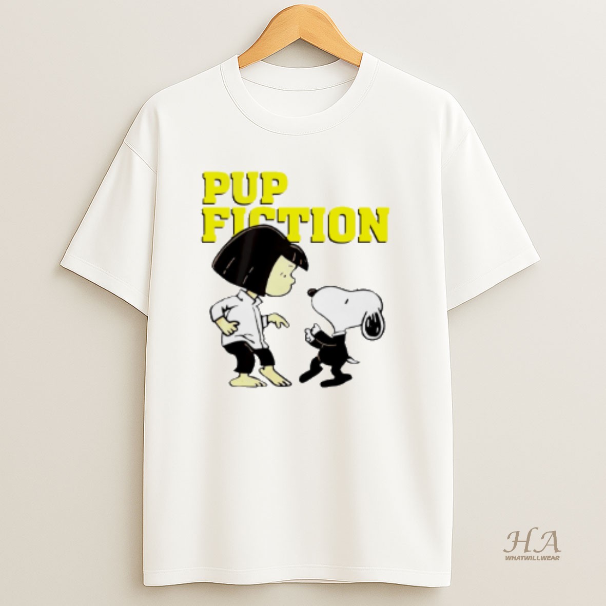 Official Lucy And Snoopy Pulp Fiction S T Shirt