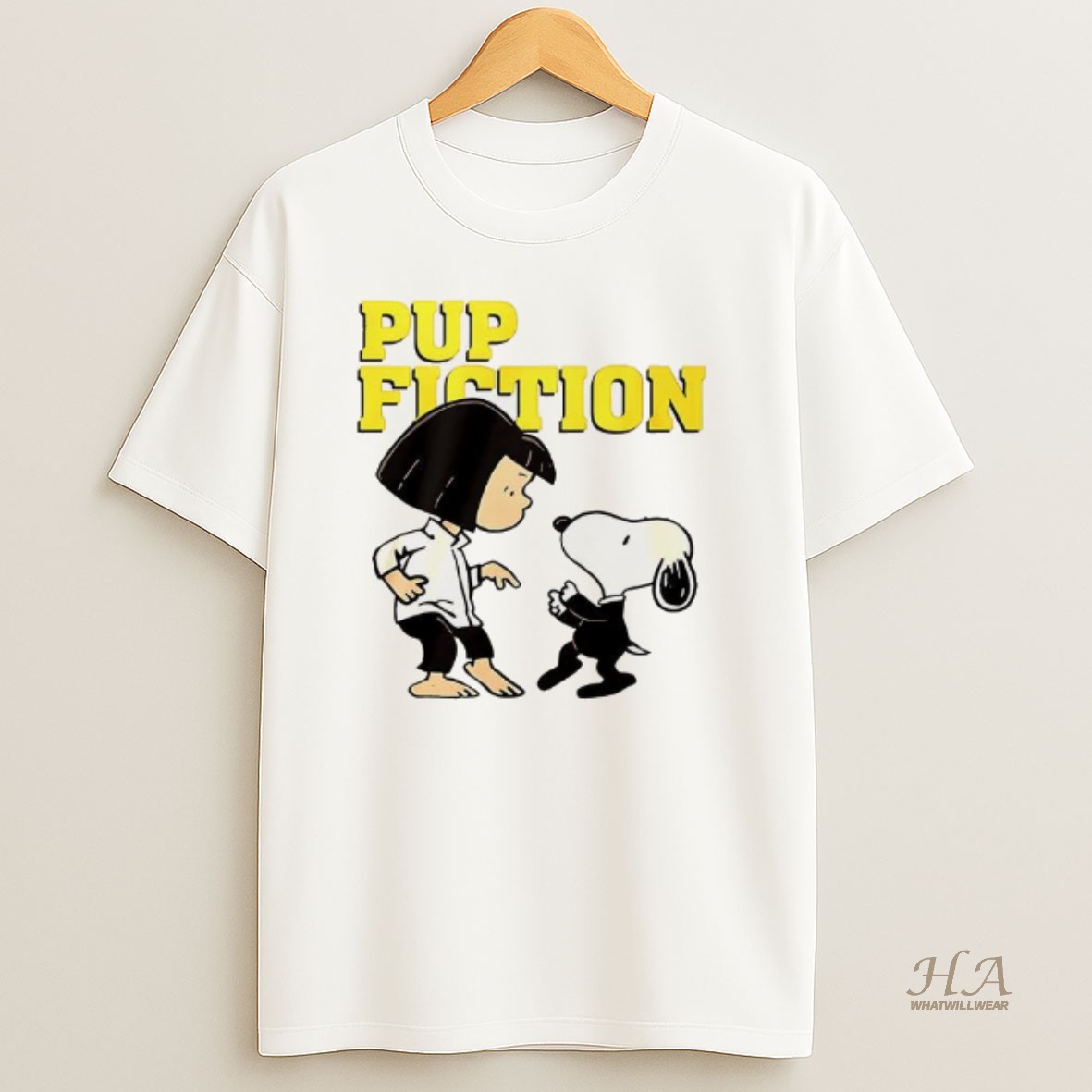Official Lucy And Snoopy Pulp Fiction T Shirt