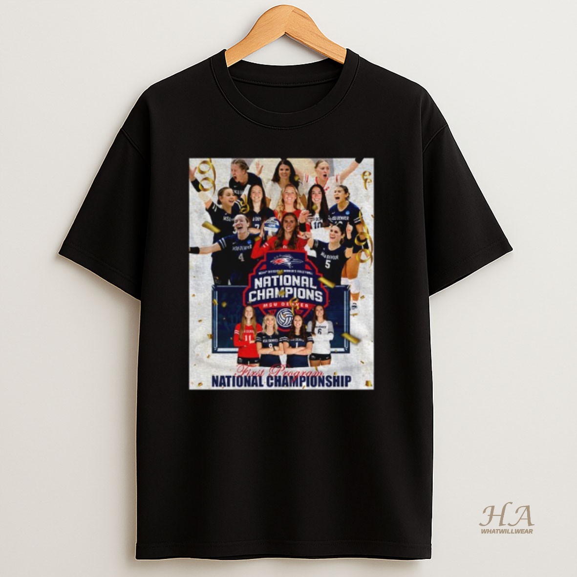 Official Msu Denver Broncos Claim Ncaa Division I Womens Volleyball National Champions 2025 T Shirt