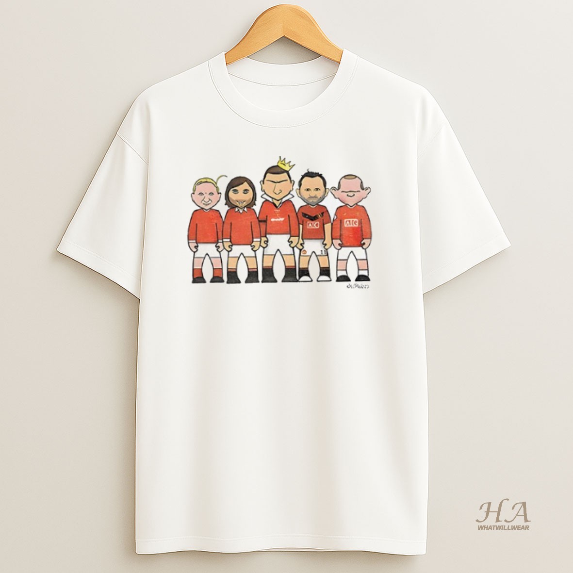 Official Manchester Legends Caricature Football Fan Shirt