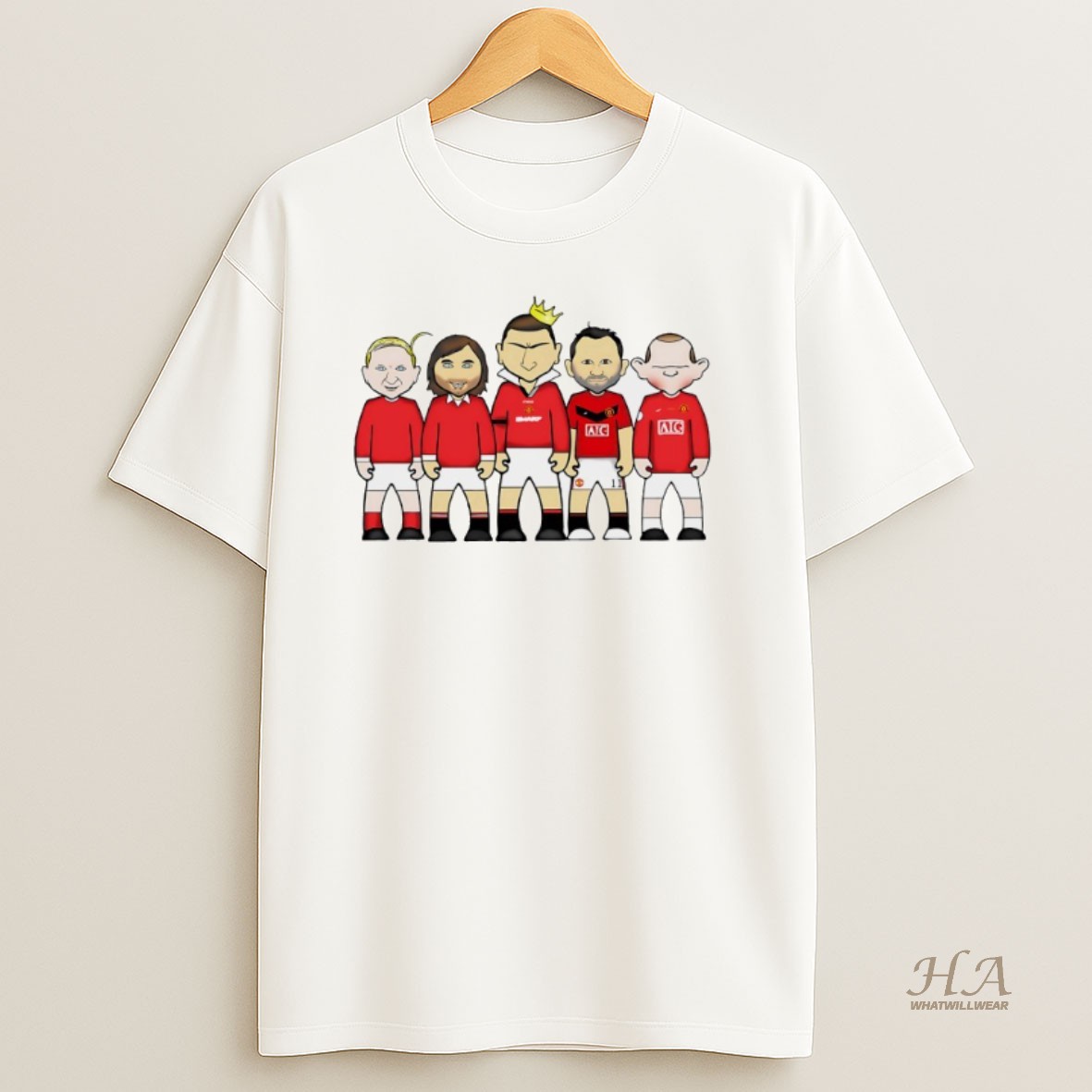 Official Manchester United Legend Players Caricature Shirt