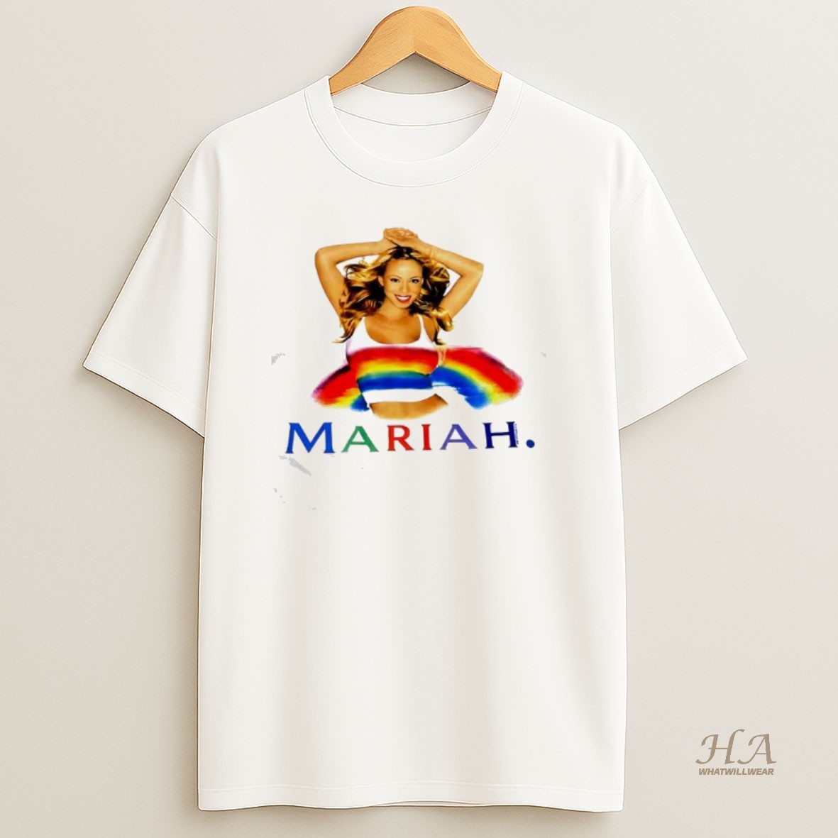 Official Mariah Carey Rainbow Graphic Shirt