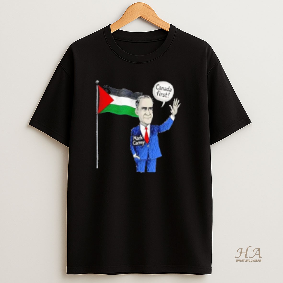 Official Mark Carney Canada First Palestine Flag T Shirt