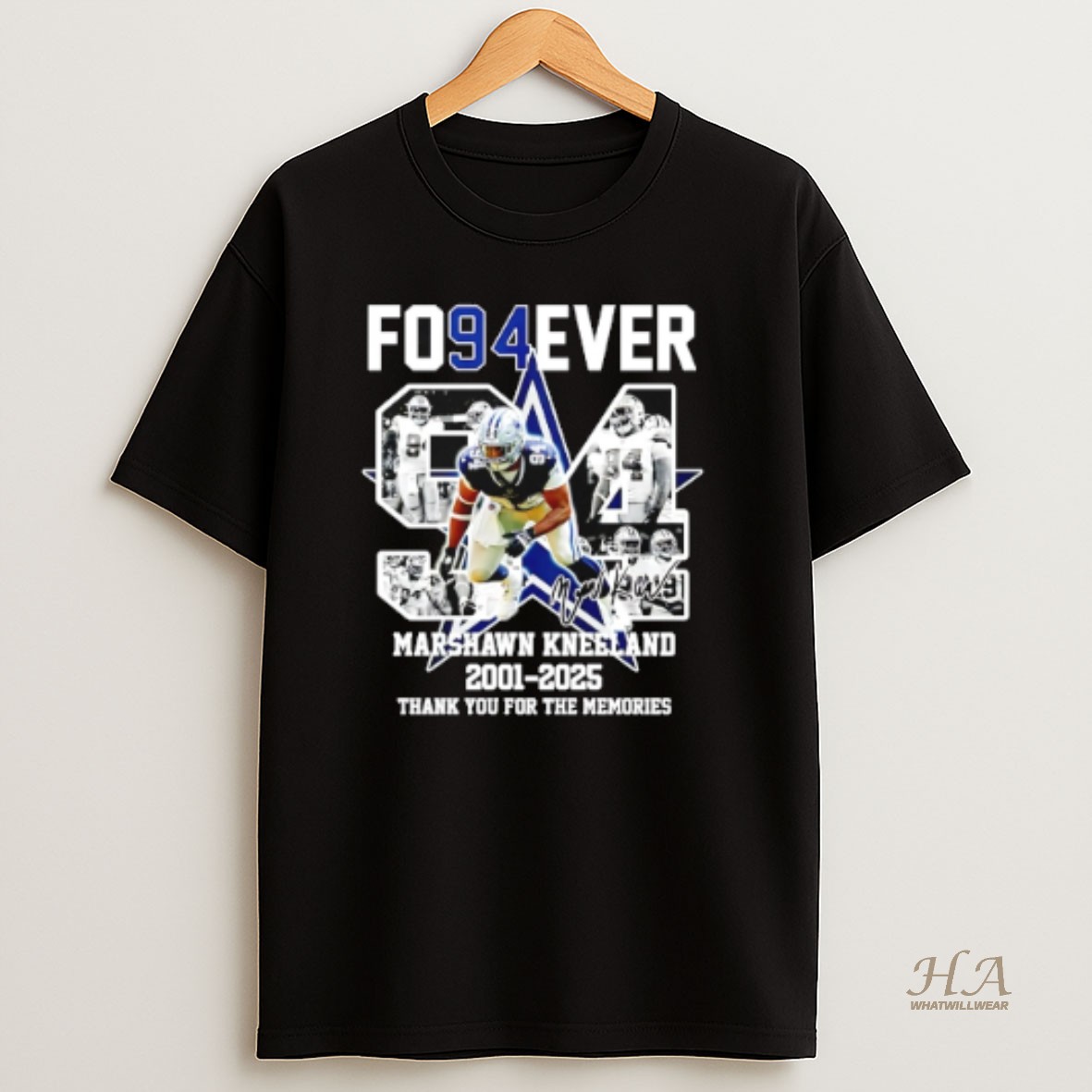 Official Marshawn Kneeland Dallas Cowboy 2001 2025 Thank You For The Memories T Shirt