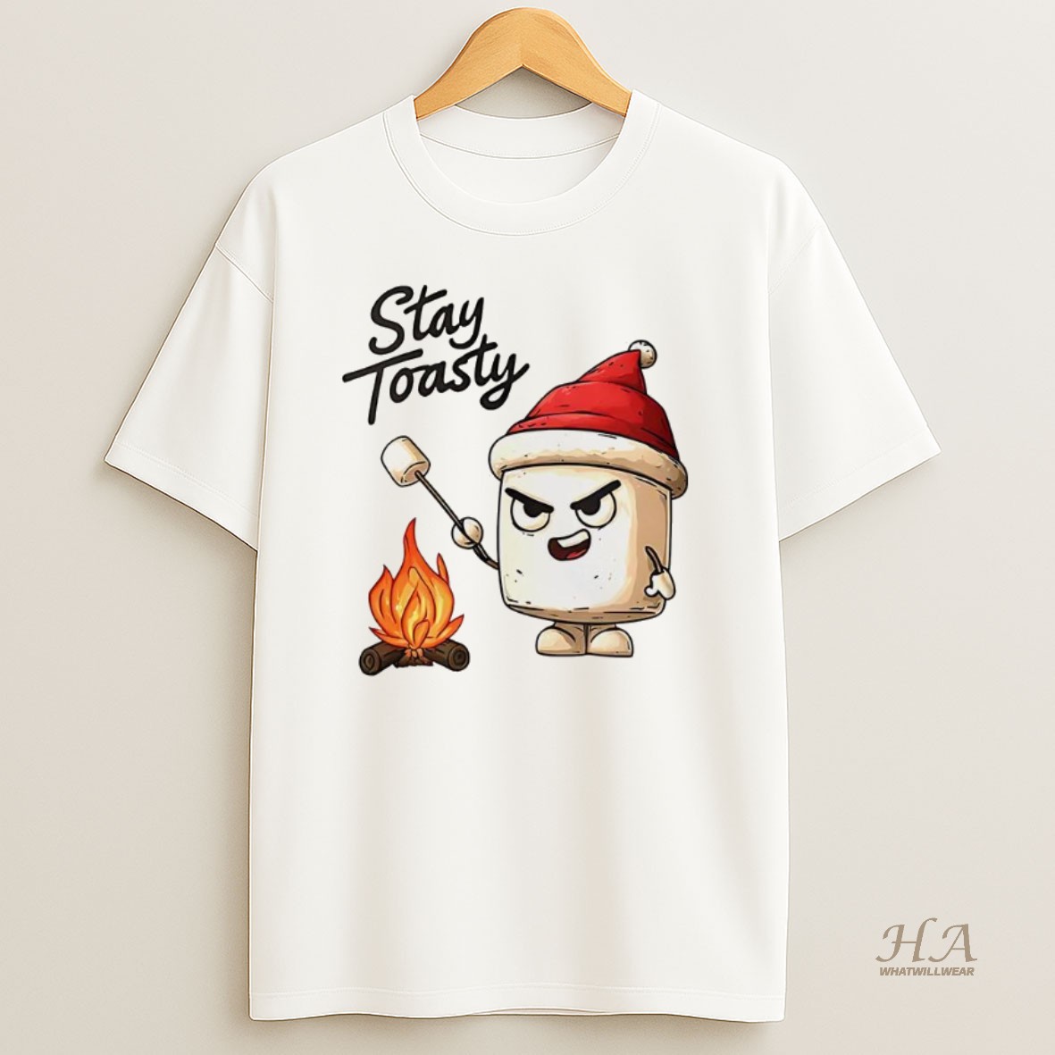 Official Marshmallows Santa Hat Stay Toasty Christmas Love Yourself Shirt