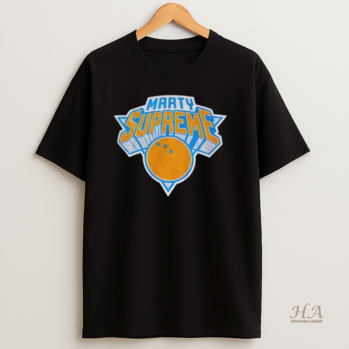 Official Marty Supreme New York Knicks Timothee Chalamet Nba Cup Final T Shirt
