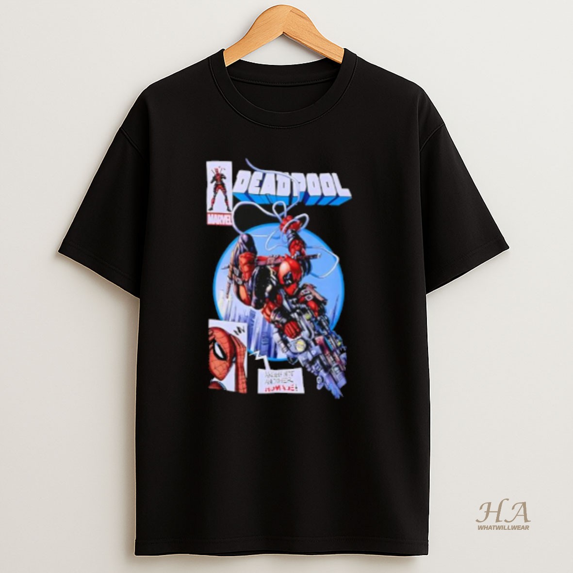 Official Marvel Deadpool And Spider Man Comic Cover Stylish T Shirt