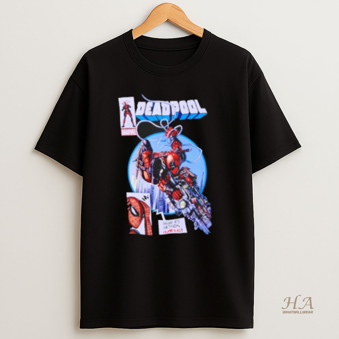 Official Marvel Deadpool And Spider Man Comic Cover T Shirt