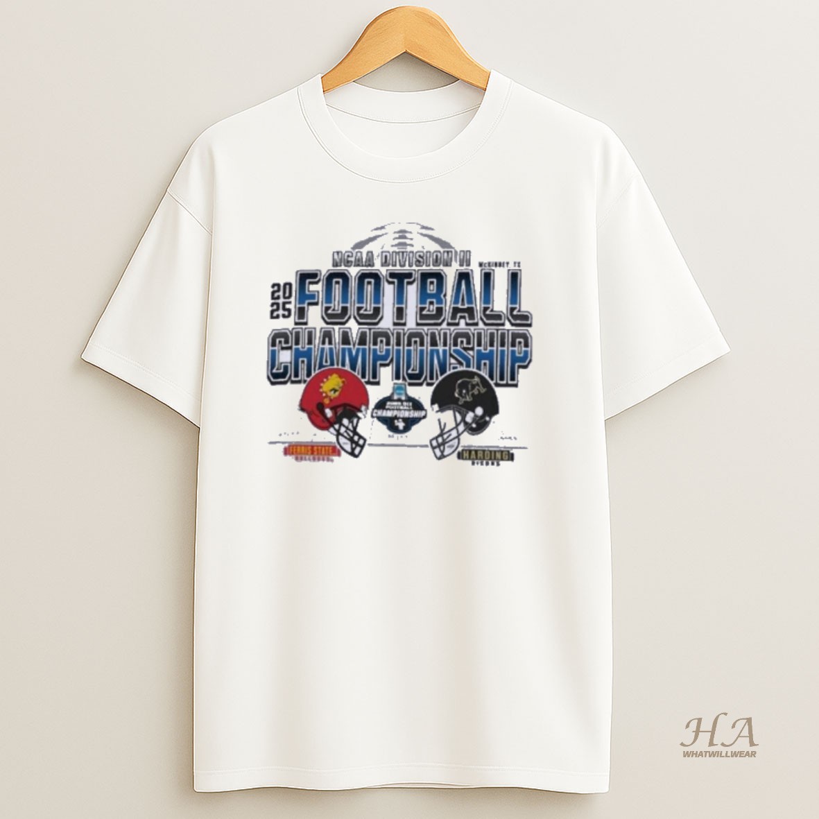Official Mckinney Tx Ncaa Dii Championship Ferris State Vs Harding Football T Shirt