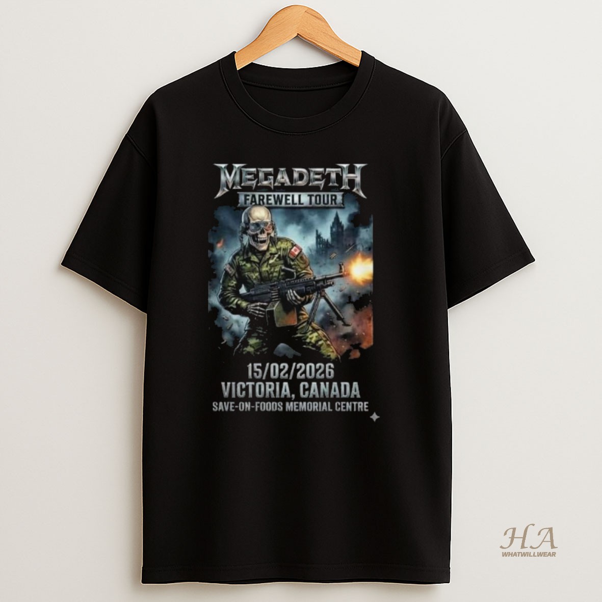 Official Megadeth Farewell Tour 2026 On February 15 2025 At Save On Foods Memorial Centre Victoria Canada Long Sleve Shirt