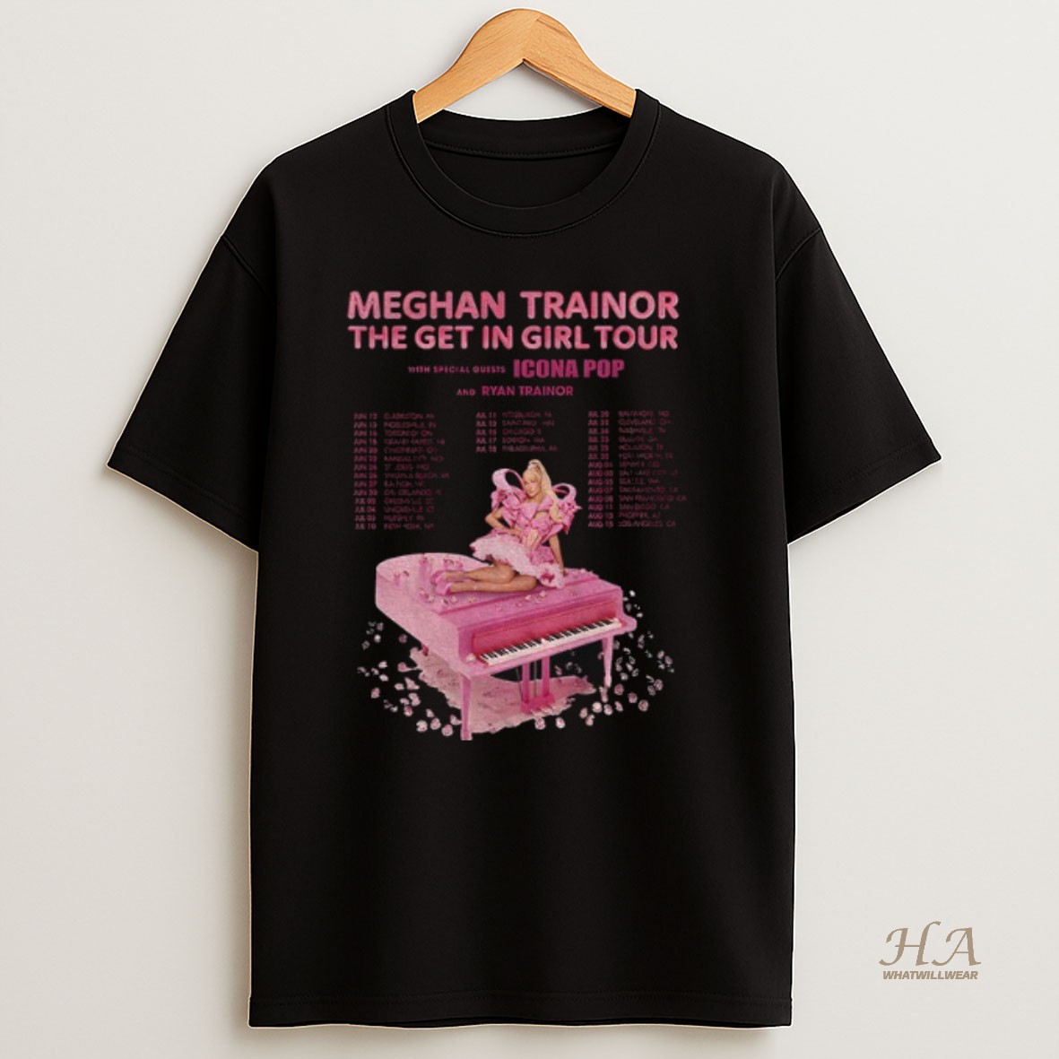 Official Meghan Trainor The Get In Girl Tour 2026 Schedule Shirt