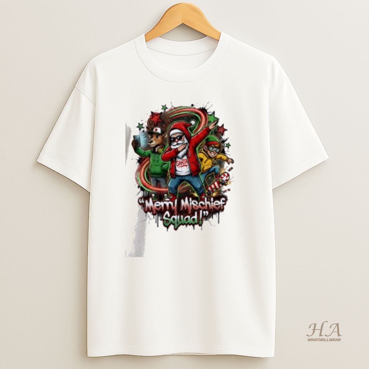 Official Merry Mischief Squad Funny Urban Christmas T Shirt