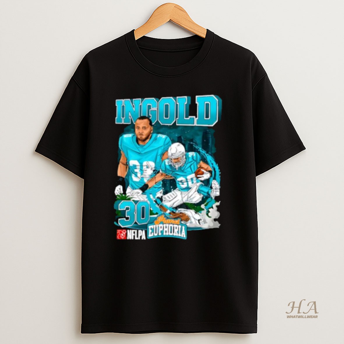 Official Miami Dolphins Alec Ingold Football Player City Graphic T Shirt