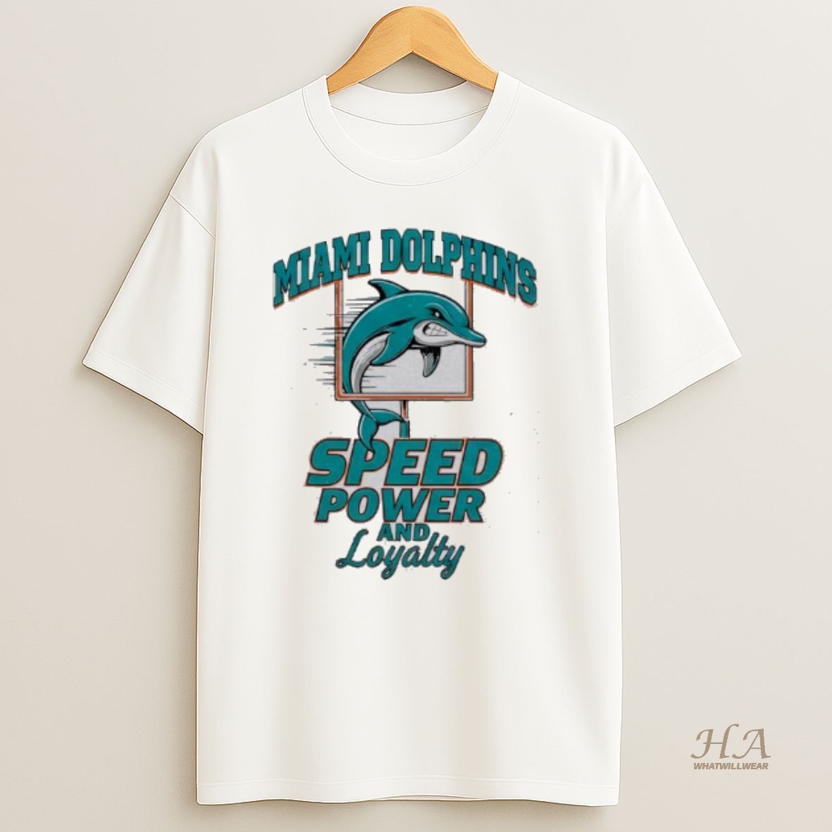 Official Miami Dolphins Football Speed Power And Loyalty T Shirt