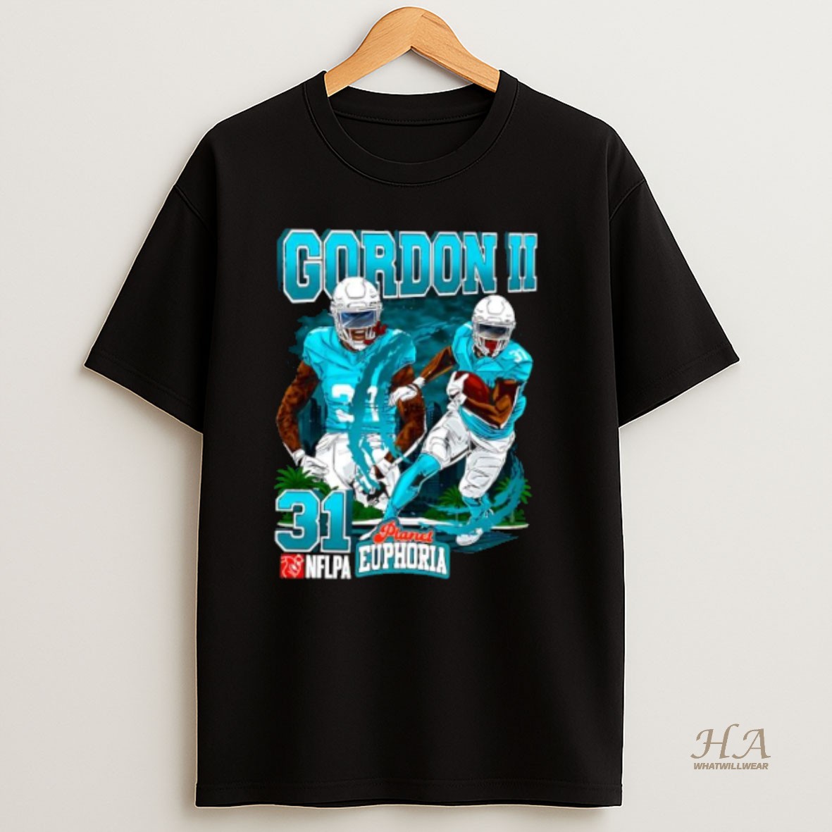 Official Miami Dolphins Ollie Gordon Ii Football Player City Graphic T Shirt
