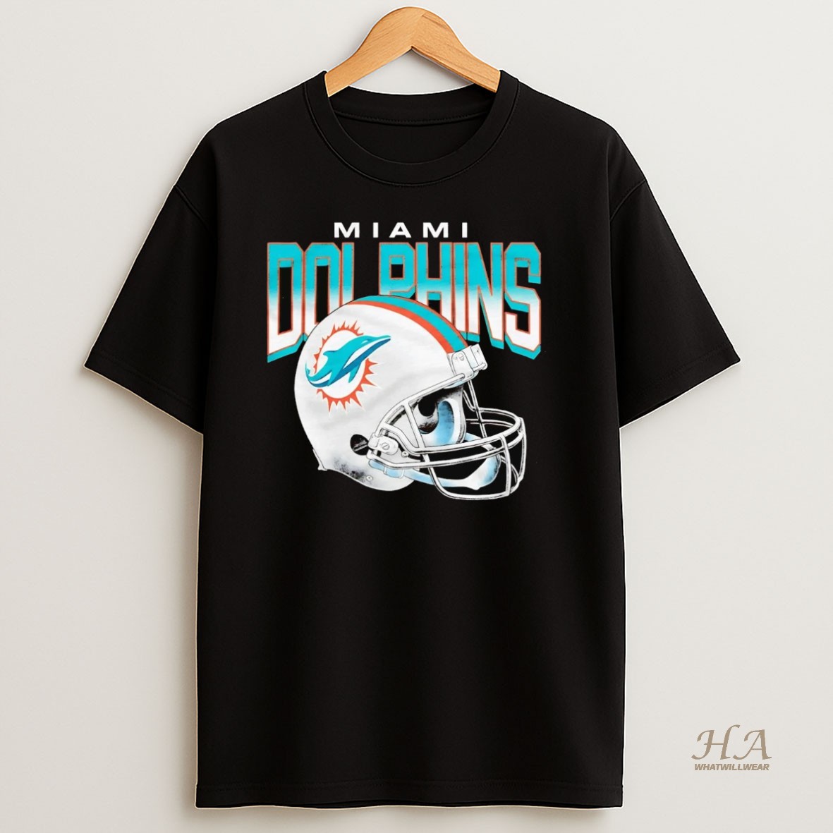 Official Miami Dolphins Gradient Helmet Shirt