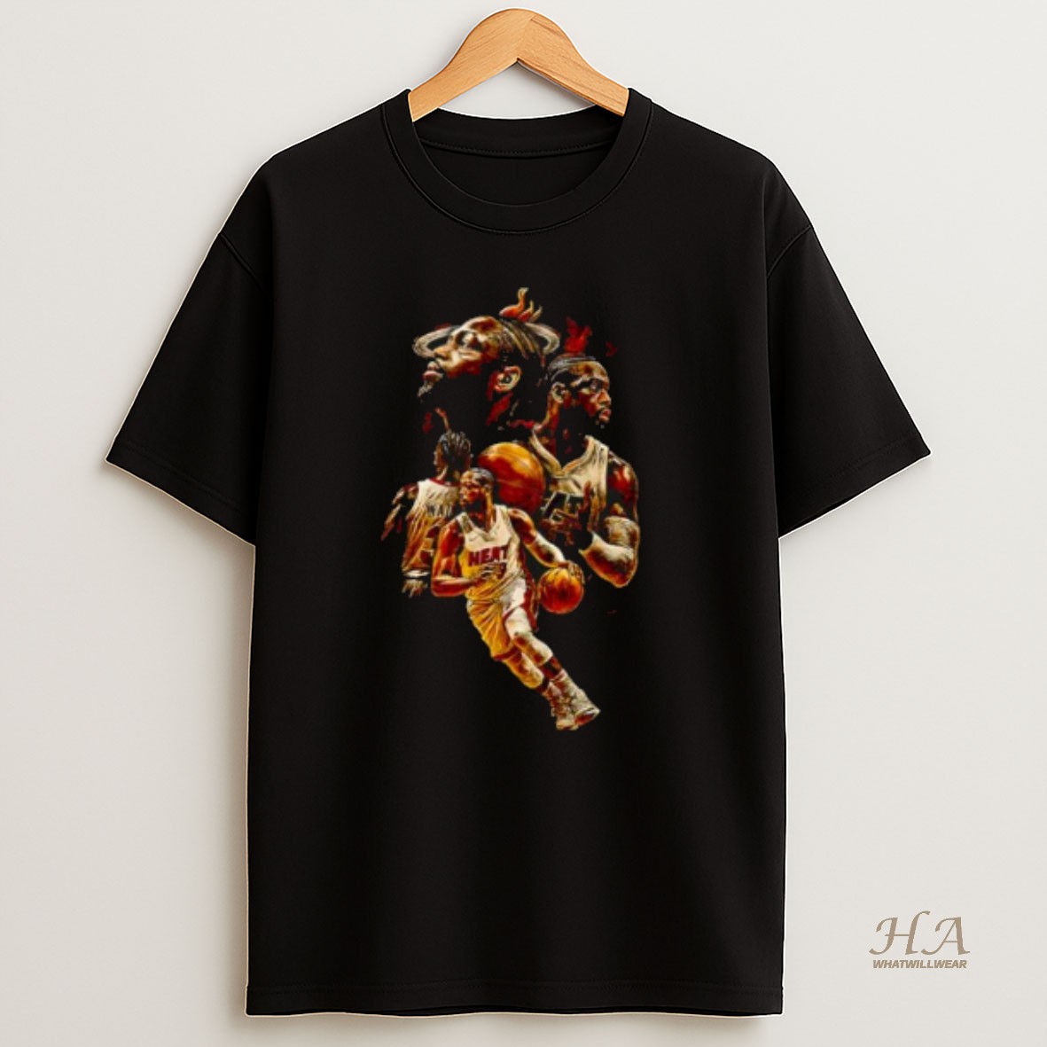 Official Miami Heat Camiseta Wade Classic Stylish Retro T Shirt