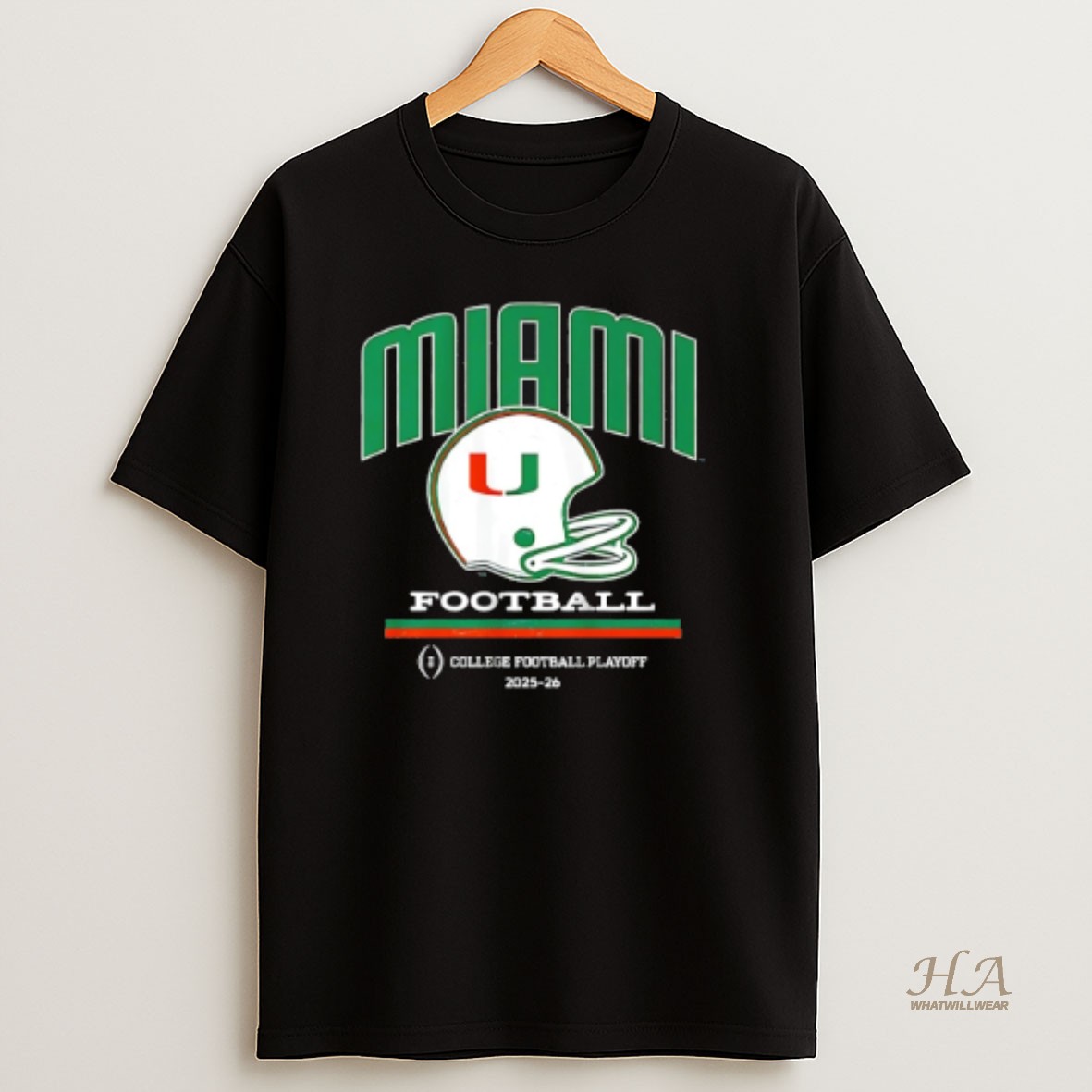 Official Miami Hurricanes 2025 26 Cfp Helmet Vintage T Shirt