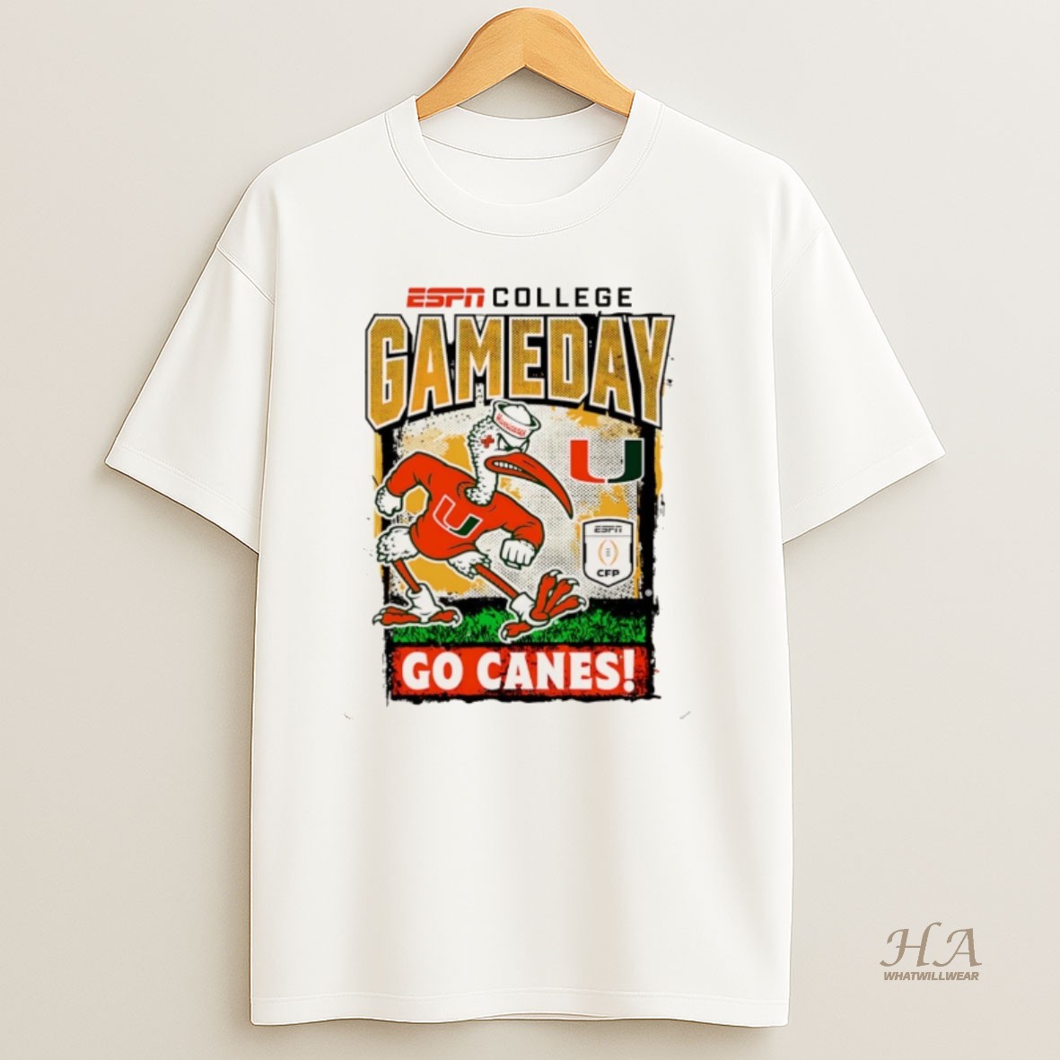 Official Miami Hurricanes 2025 26 College Football Playoff Gameday Go Canes Mascot Christmas Shirt