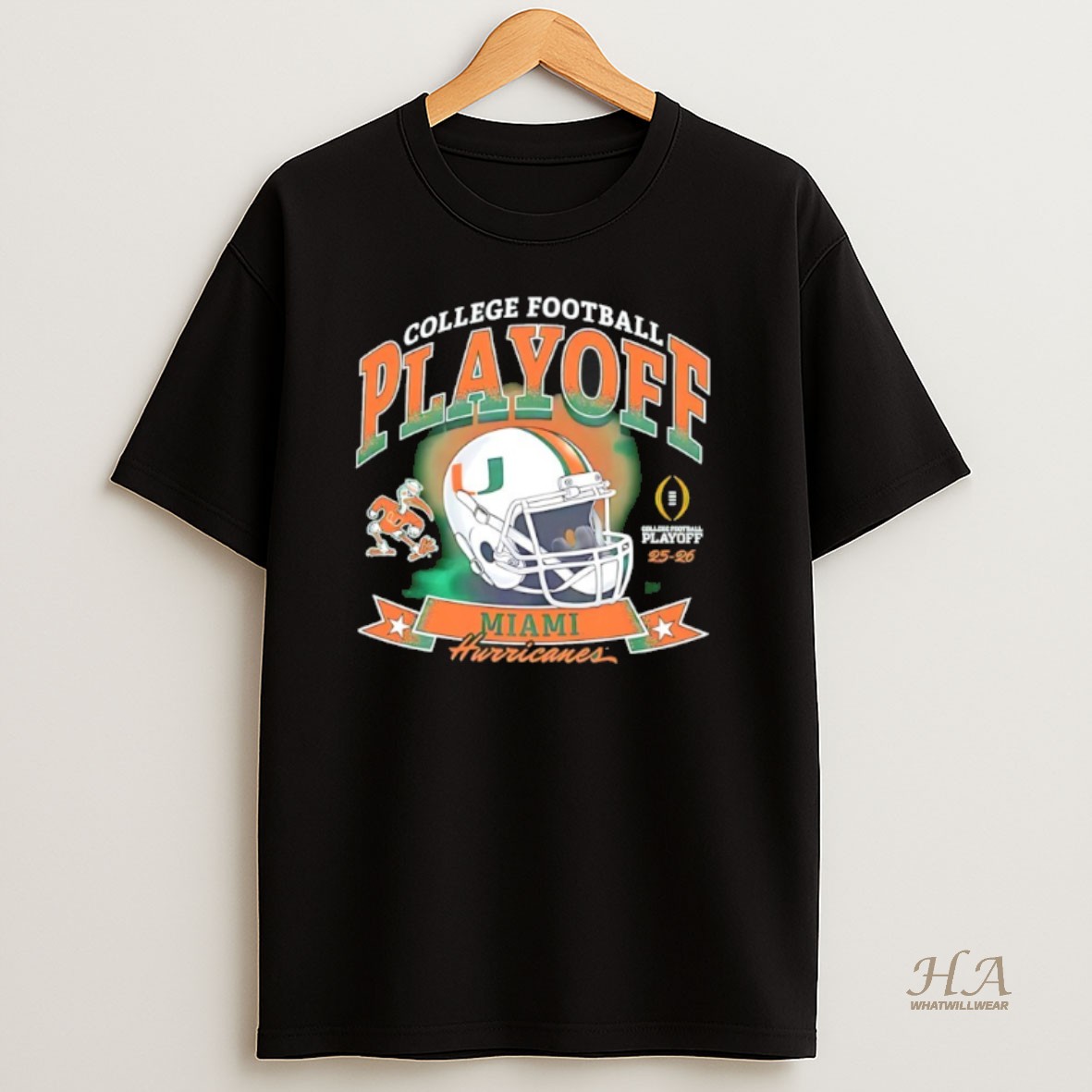 Official Miami Hurricanes 2025 26 College Football Playoff Participant Shirt
