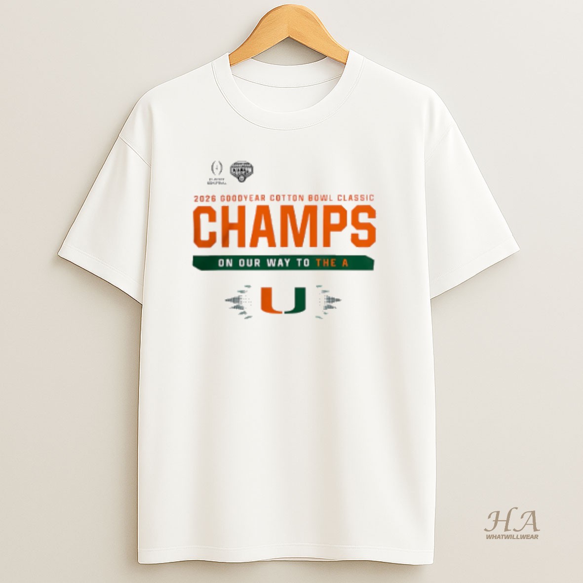 Official Miami Hurricanes Cfp 2026 Cotton Bowl Champions Classic T Shirt