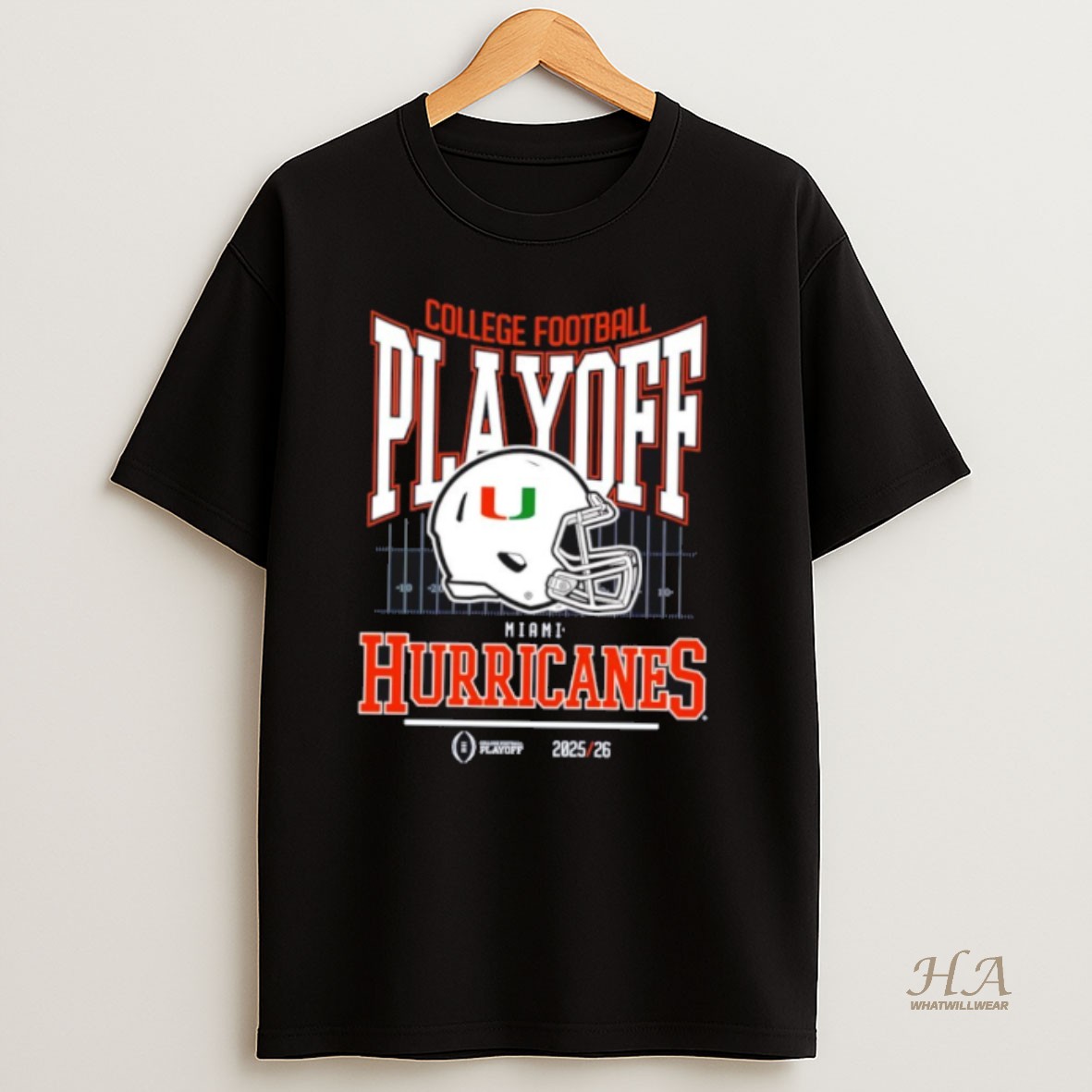 Official Miami Hurricanes College Football Playoff 2025 26 Playoff Bound T Shirt