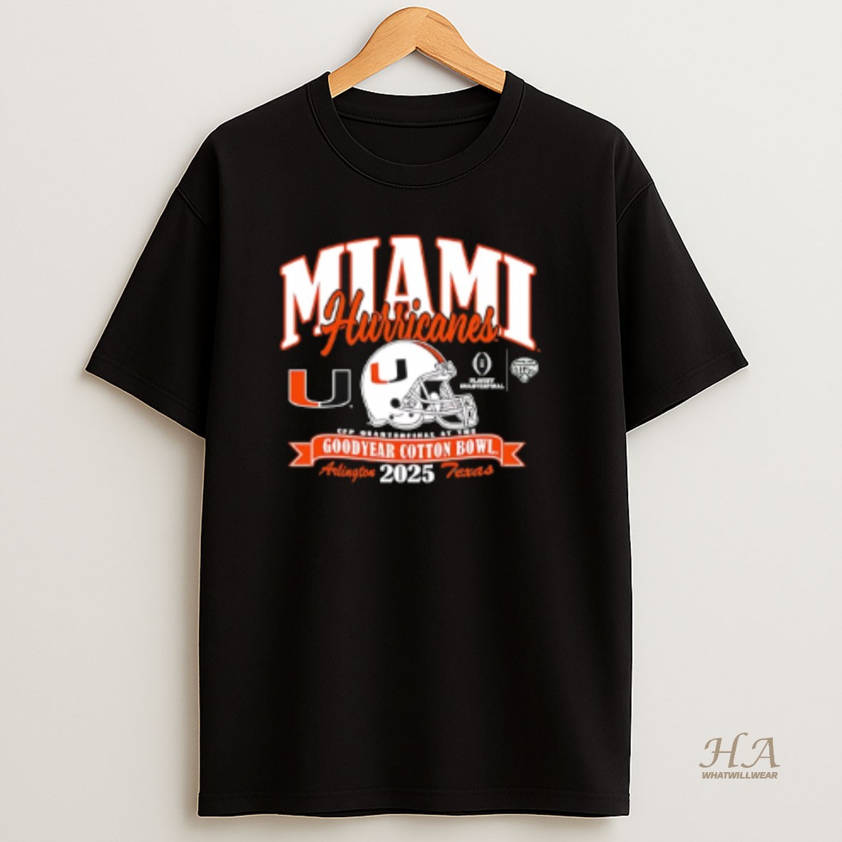 Official Miami Hurricanes College Football Playoff 2026 Cotton Bowl T Shirt