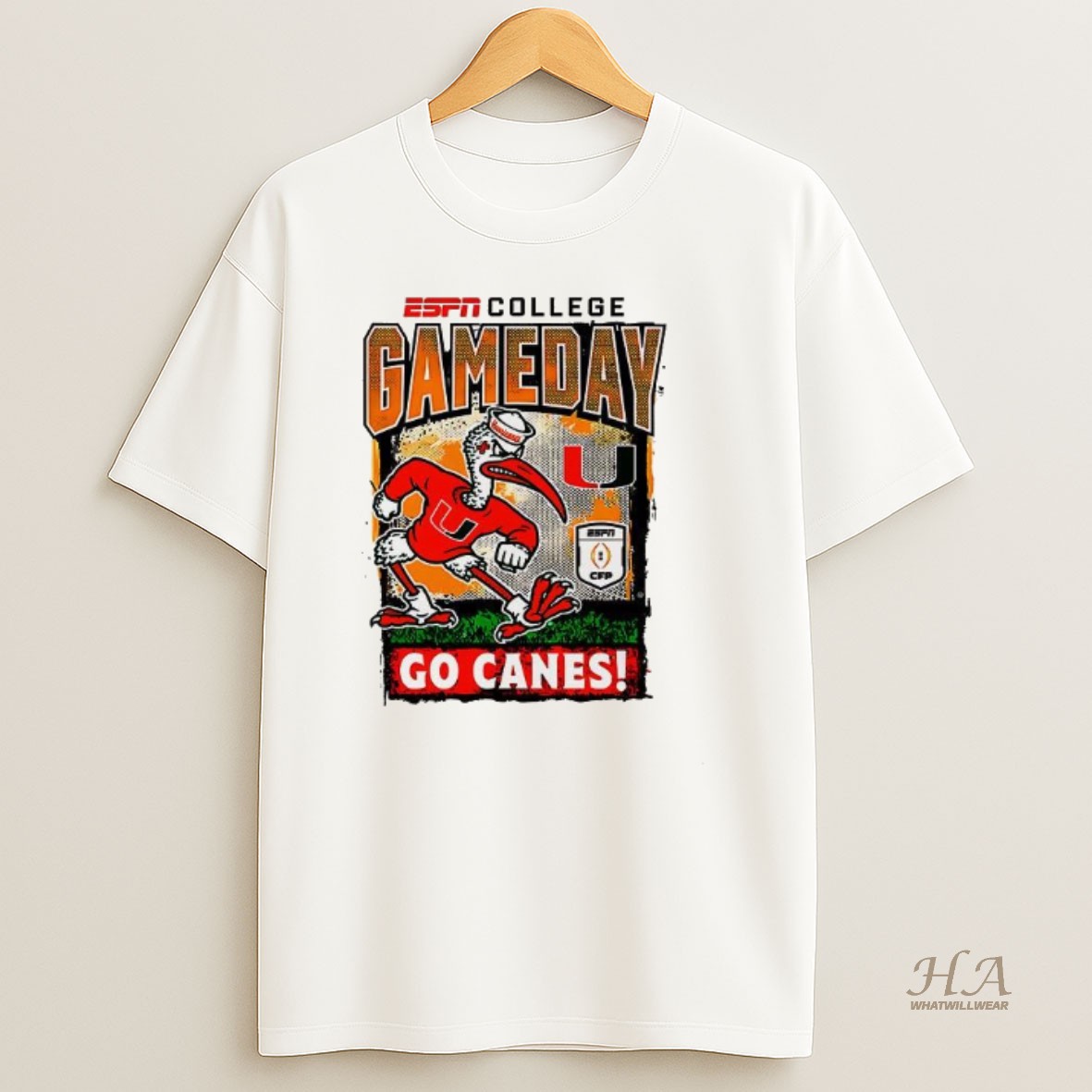 Official Miami Hurricanes Go Canes Football Playoff Gameday Mascot Shirt