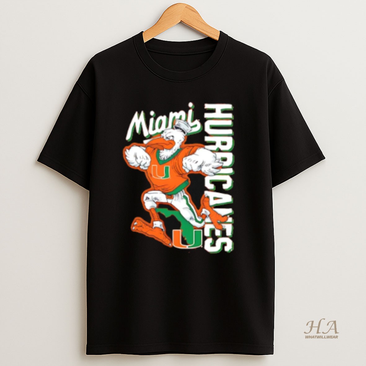 Official Miami Hurricanes Mascot Running 26 T Shirt