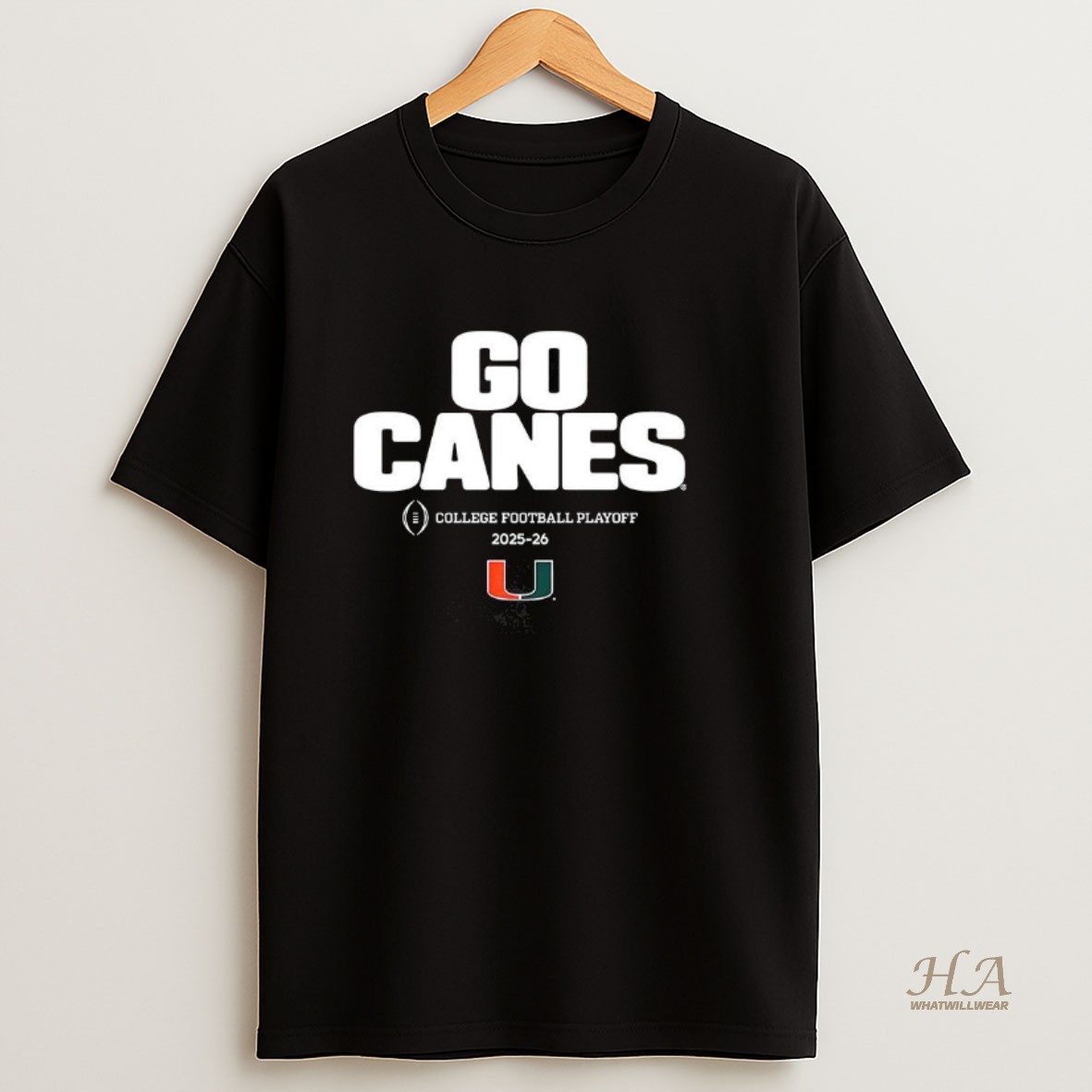 Official Miami Hurricanes Ncaa College Football Playoff Team 2025 2026 Go Canes Slogan T Shirt